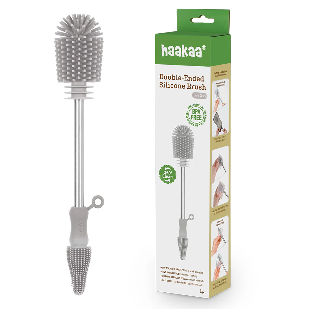 Haakaa Double-Ended Silicone Brush 1 PK - Image 10