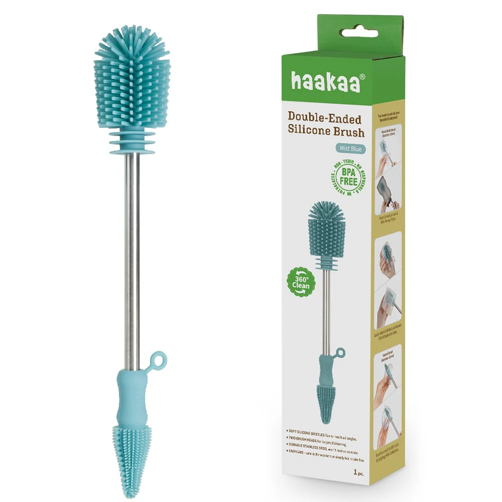 Haakaa Double-Ended Silicone Brush 1 PK - Image 11