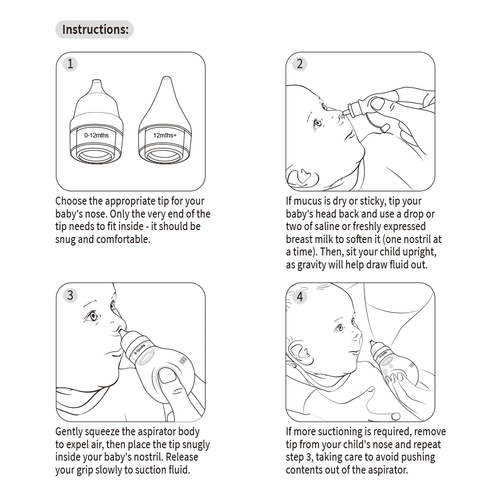 Haakaa Easy-Squeezy Silicone Bulb Syringe (0m+) (Pack of 4) - Image 10