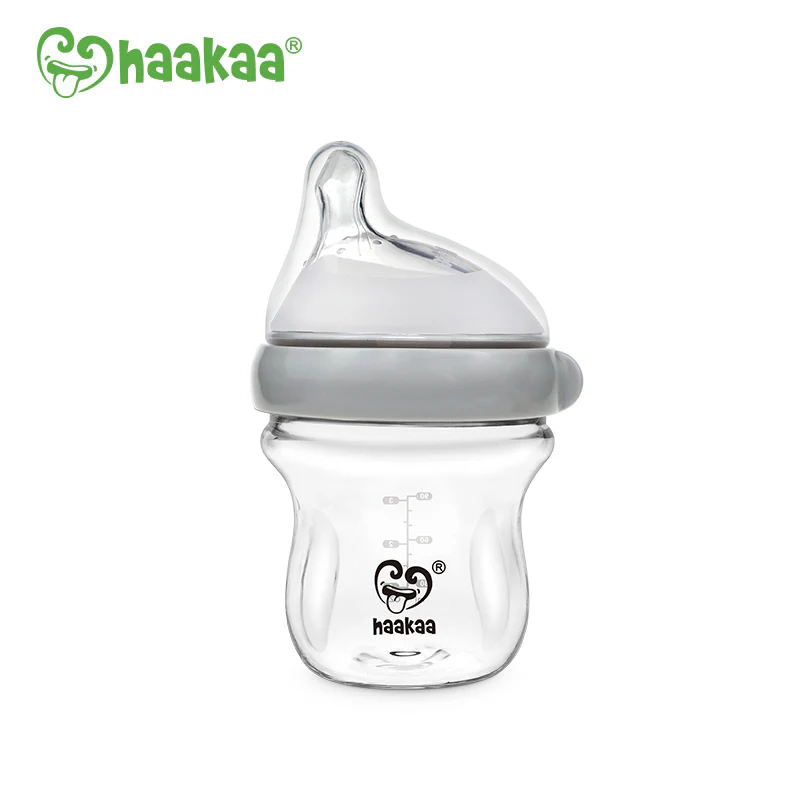 Haakaa Generation 3 Glass Baby Bottle 3 oz/90 ml, 1 PK (Pack of 2)
