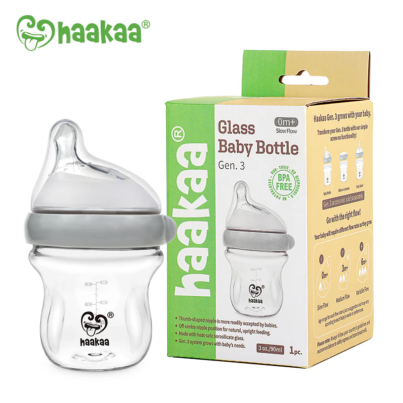 Haakaa Generation 3 Glass Baby Bottle 3 oz/90 ml, 1 PK (Pack of 2) - Image 7