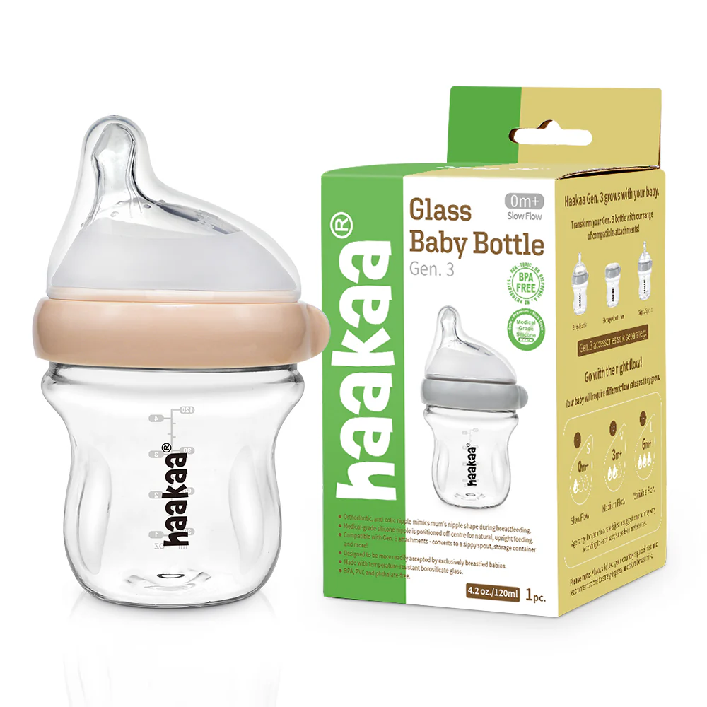 Haakaa Generation 3 Glass Baby Bottle 3 oz/90 ml, 1 PK (Pack of 2) - Image 8