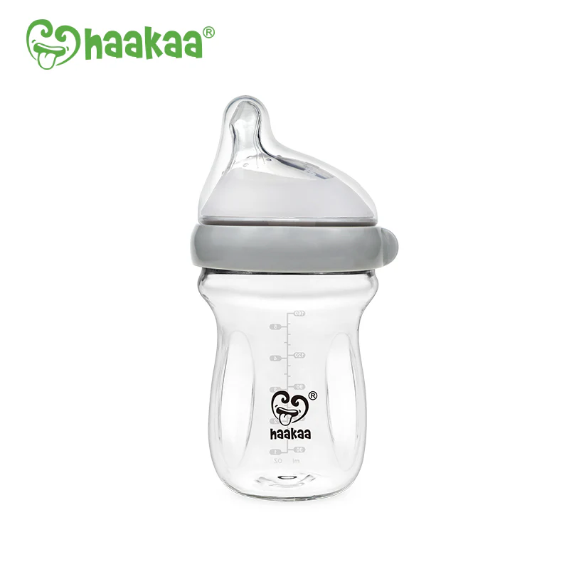 Haakaa Generation 3 Glass Baby Bottle 6 oz/160 ml, 1 PK (Pack of 2)