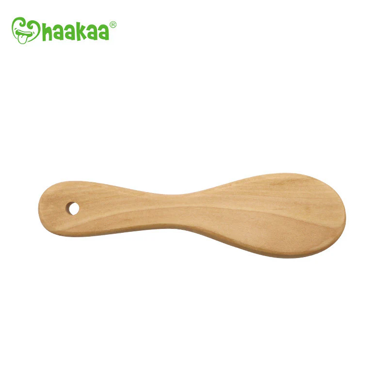 Haakaa Goats Wool Wooden Baby Hairbrush 1 pk (Pack of 2) - Image 4