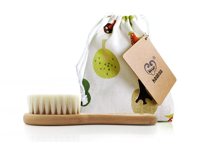 Haakaa Goats Wool Wooden Baby Hairbrush 1 pk (Pack of 2) - Image 6