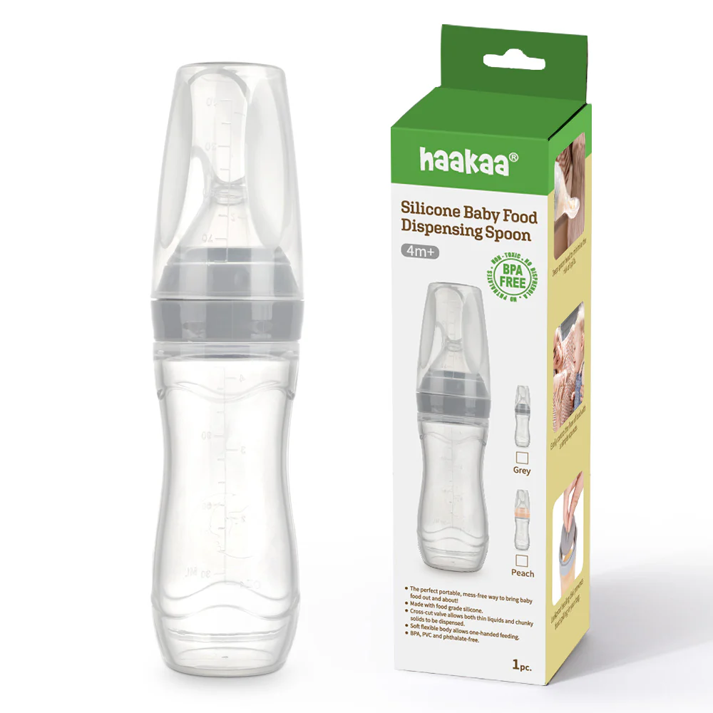 Haakaa Silicone Baby Food Dispensing Spoon with Cap 1 pk - Image 8