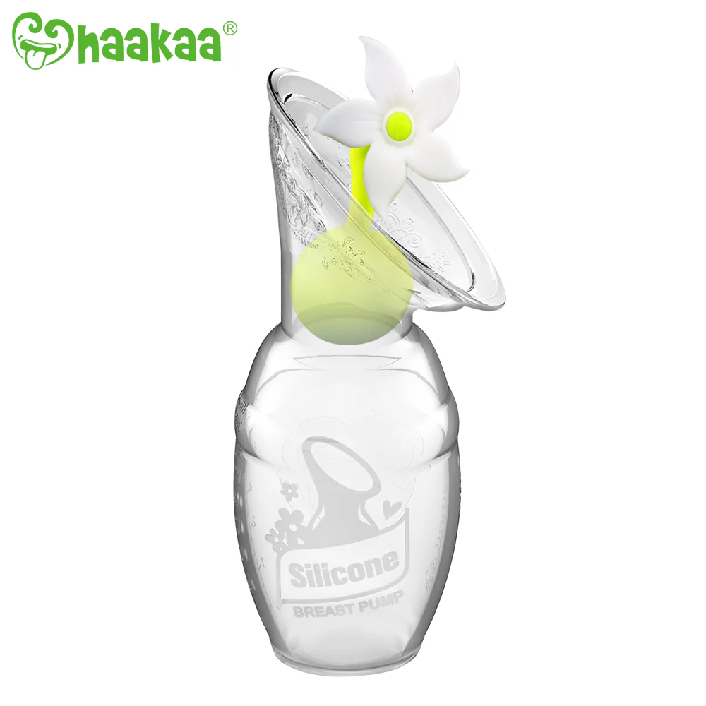 Haakaa Gen 1 Silicone Breast Pump 4 oz and Silicone Flower Stopper Set - Image 11