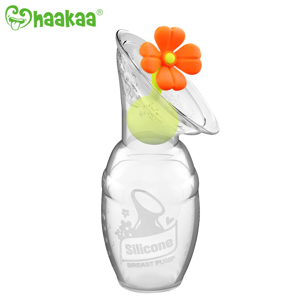 Haakaa Gen 1 Silicone Breast Pump 4 oz and Silicone Flower Stopper Set - Image 13