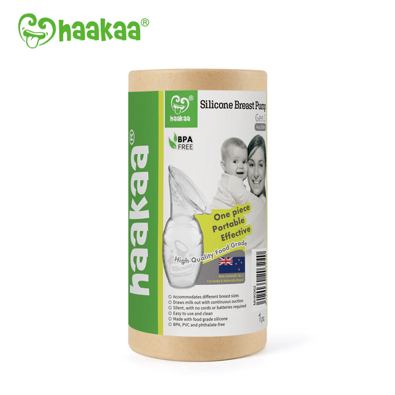 Haakaa Gen 1 Silicone Breast Pump 4 oz and Silicone Flower Stopper Set - Image 5