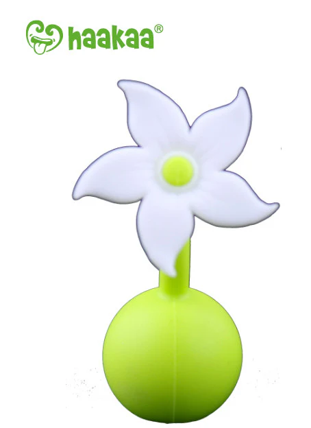 Haakaa Gen 1 Silicone Breast Pump 4 oz and Silicone Flower Stopper Set - Image 9
