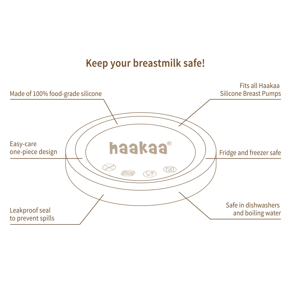 Haakaa Silicone Breast Pump Lid (1 pk) - Blush (Pack of 6) - Image 3