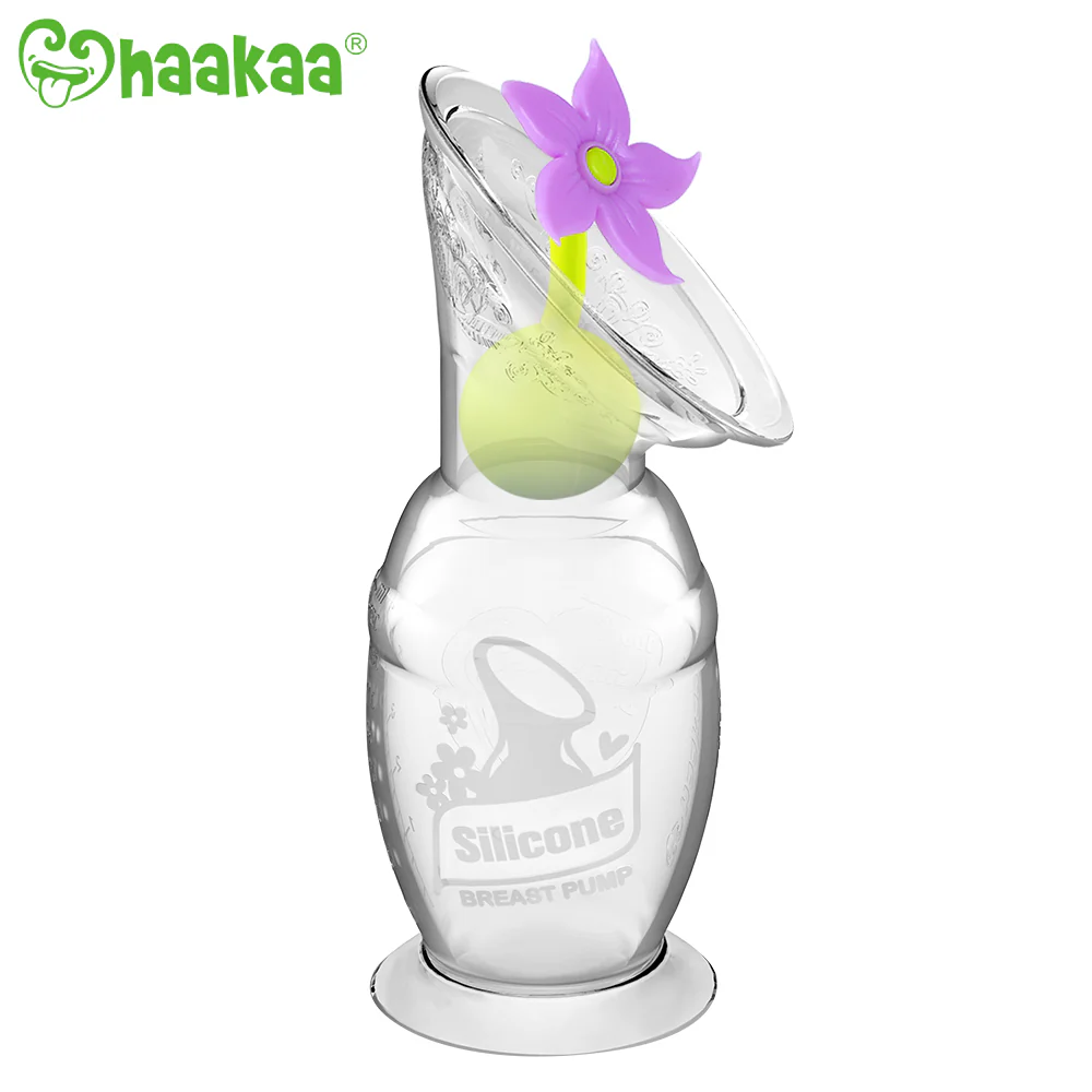Haakaa Gen 2 Silicone Breast Pump with Suction Base 4 oz and Silicone Flower Stopper Set - Image 12