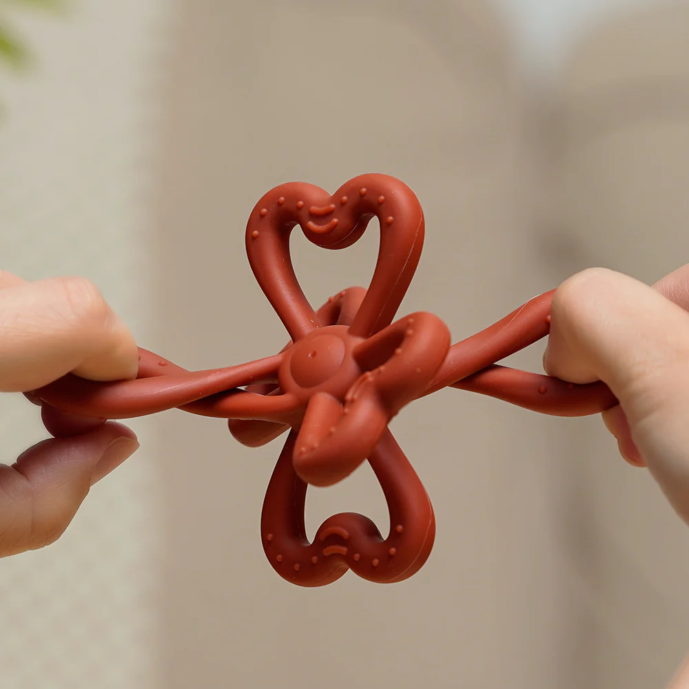 Haakaa Silicone Clover Teether 1 PK (Pack of 4) - Image 4