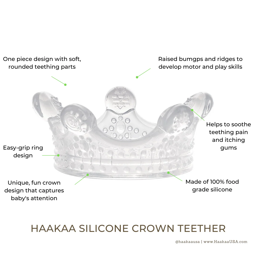Haakaa Silicone Crown Teether 1 PK - Clear - Image 3