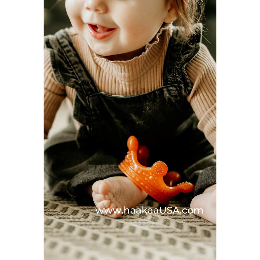 Haakaa Silicone Crown Teether 1 PK - Amber (Pack of 4) - Image 5