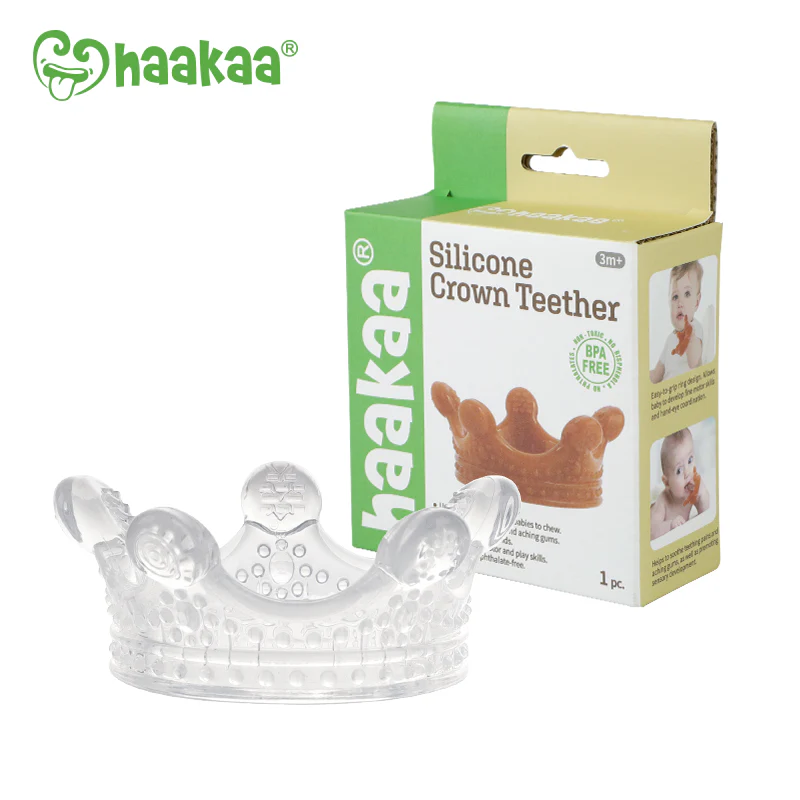 Haakaa Silicone Crown Teether 1 PK - Clear (Pack of 4) - Image 5