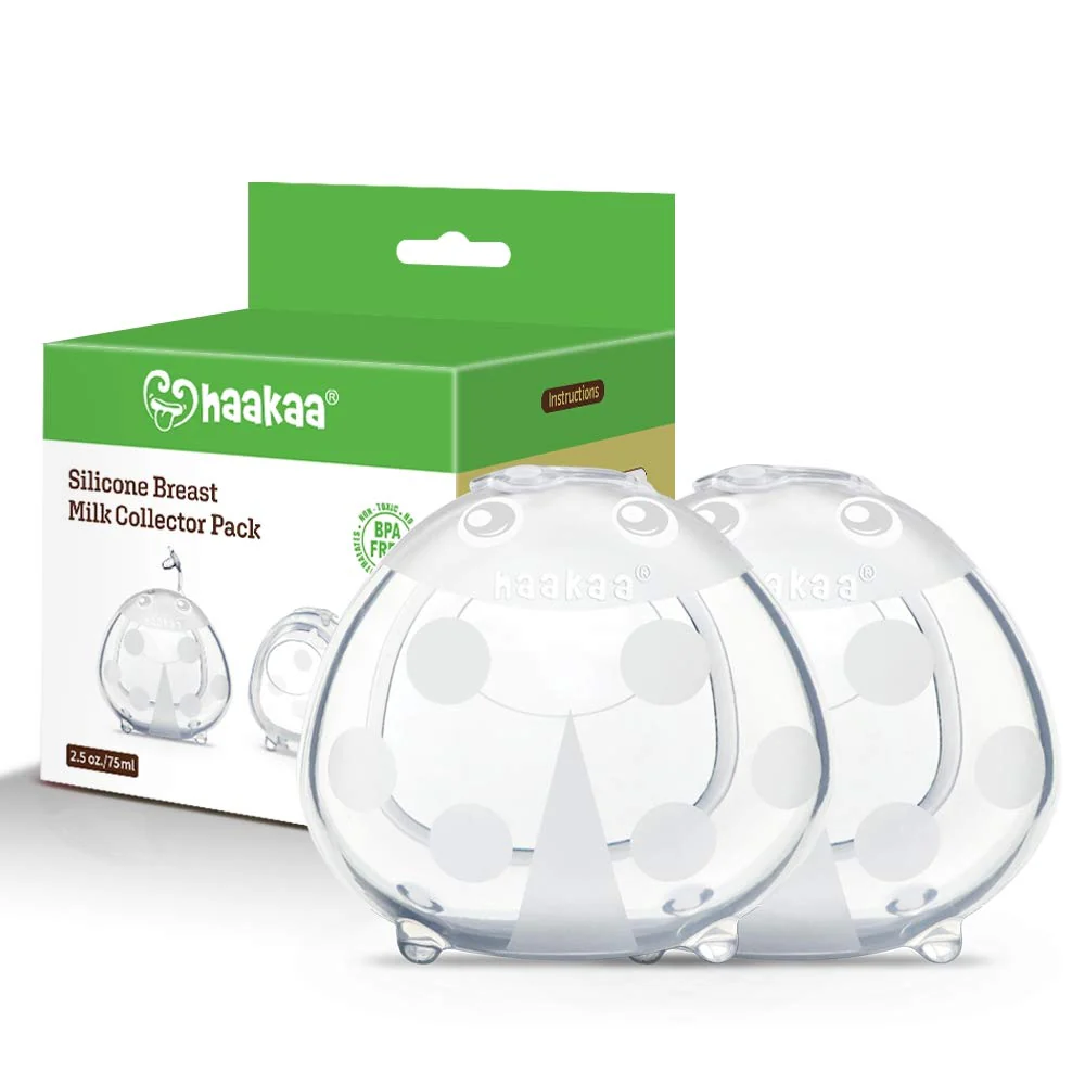 Haakaa Ladybug Silicone Milk Collector 2.5 oz/75 ml 2pk (Pack of 4) - Image 6