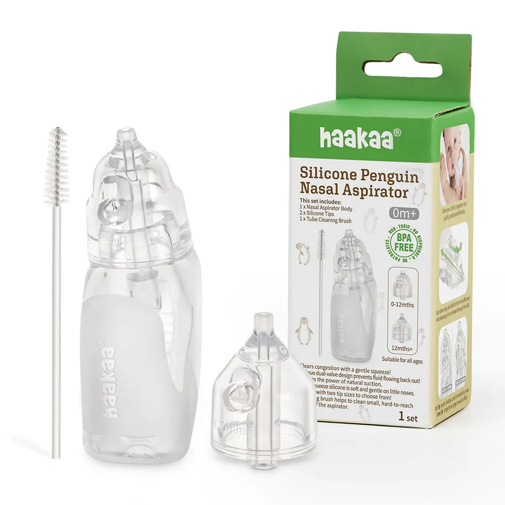 Haakaa Silicone Penguin Nasal Aspirator (Pack of 4)