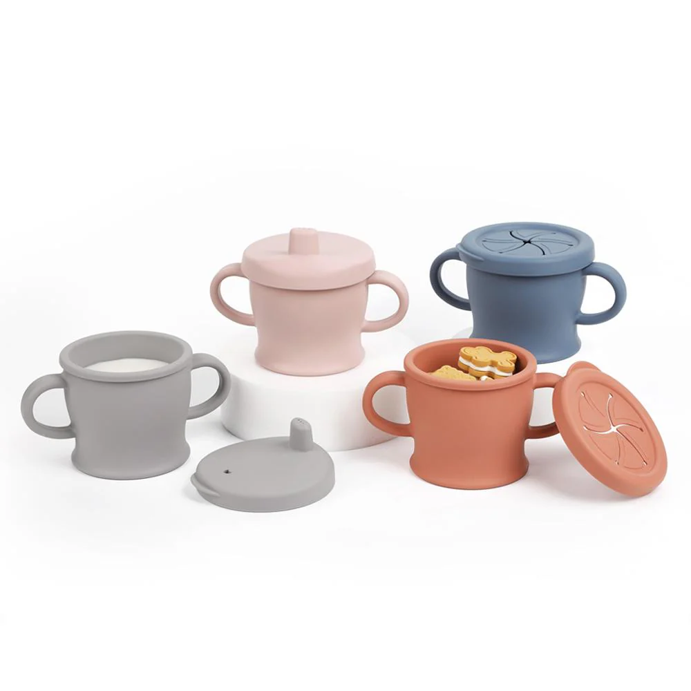 Haakaa Silicone Sip-N-Snack Cup 8 oz (Pack of 4)