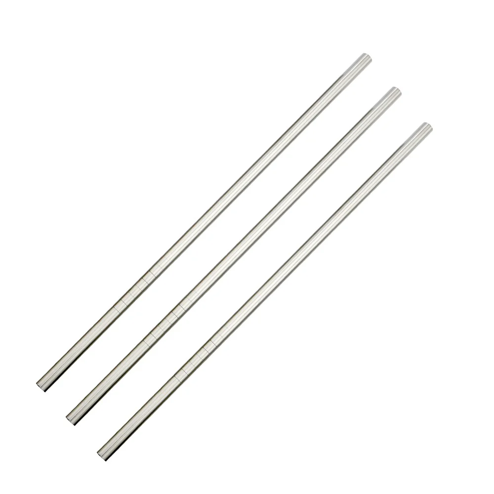 Haakaa Straight Stainless Steel Straws with Cleaning Brush, 3 pk - Image 2