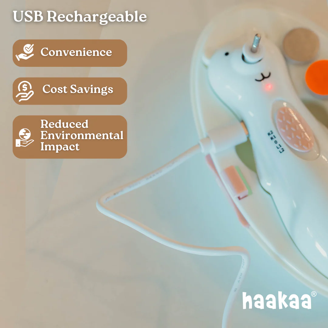 Haakaa Happii Bear Rechargeable Nail Trimmer Set - Image 2